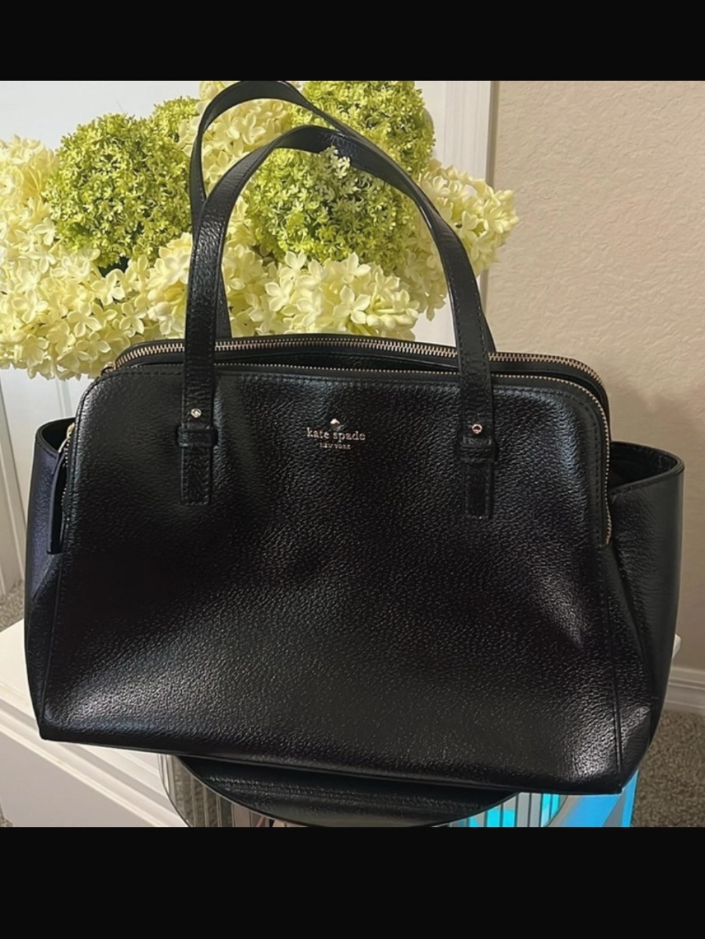 Kate Spade 'Grand Street Lydia' Black Leather Purse, Vintage